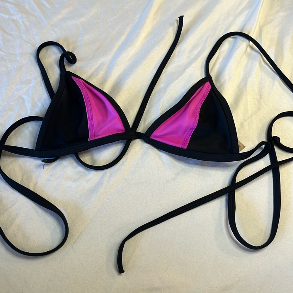 Victoria Secret PINK Black/Pink Bikini Top